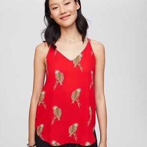 LOFT Red Parrot Blouse Small Strap